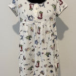 Charming Floral Print Mini Dress White Photo 0