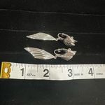 Trifari & NAPIER clip on earrings LOT of 3, gold and silver, Vintage 1920s-1980s Photo 6