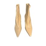 Bottega Veneta  NIB Pointed Leather Ankle Boots in Cane Sugar Size 39.5 Photo 1