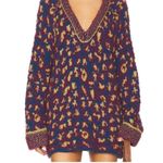 Free People NWOT Little Animal Pullover sweater tunic sz XS Blue Fig Combo Photo 2