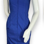 Club Monaco Sheath Dress Mini Women Size 0 Blue Sleeveless Cotton Darts Sleek Photo 0