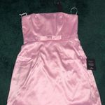 Lulus  bubblegum pink satin strapless bow mini dress  Photo 2