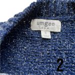 Umgee  Navy and White Knit Sweater Photo 1