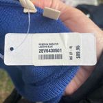 Soft Surroundings  Women's XS Blue Pullover Sweater Tie Neck Long Sleeve Photo 3