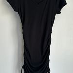 Romwe V Neck Drawstring Ruched Dress Photo 1