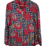 J. McLaughlin J.‎ McLaughlin Womens Floral Button Down Shirt Sz Large Long Sleeve Lightweight Photo 0