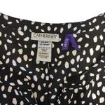 Catherines  Women Top 14/16P Black‎ Ditsy Print Minimalist Office Travel Capsule Photo 1