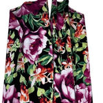 G.I.L.I. Black Floral Wide Leg Pull On Knit Cape Pants NWOT Size‎ XS Pink Photo 4