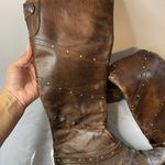 Liberty Black Tall Brown Leather Boots Size 7.5 Distressed Studded LB 711310 Photo 11