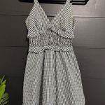 Speechless  Black & White Checkered Gingham Flowey Mini Dress Size 3/XS NWOT Photo 0