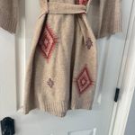 Anthropologie  Lilka Hooded Tie Front Long Line Sweater Size Small Photo 7