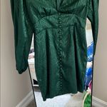 Hello Molly  Green Sheath Dress with Puff Sleeves Photo 3