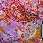 Beautiful Pink Flowy Paisley Scarf Size Approximately 71 1/2” x 12” Photo 1