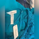 NWT Soma Blue shimmer floral lace babydoll size S Blue Photo 3