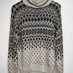 Vintage Paris Sport Club Womens Heavy Knit Turtleneck Sweater Size M Beige Black Size M Photo 2