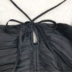 AQUA ‎ Black Ruched Strappy Midi Dress Tiered Halter Maxi Cocktail Party Size XL Photo 4