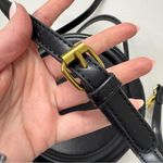 Black Vegan Leather Circle Crossbody Handbag Bag Purse Boho Casual Classic Photo 4