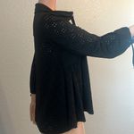 cupio  Short Sleeve Sweater Black See Through Open & Loose Knit SMALL NWT #104 Photo 4