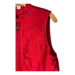 Democracy Vest Women Medium Petite Red Quilted Full Zip Outdoor Vintage Preppy Photo 3
