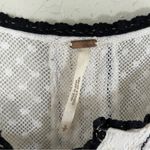 Free People  White Black Floral Flowy Boho Bohemian Blouse Small Photo 1