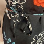 Forever 21  Floral Print kimono-style Wrap Dress in black with red size S Photo 9