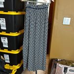 ZARA Trafaluc Navy and White Geometric Wide Leg Pants w/ Belt Size Small Photo 7