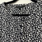 Banana Republic  size small black ivory cream leopard print long sleeve bodysuit Photo 1