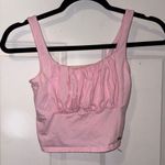 Hollister  Pink Ruched Crop Tank Top Photo 0