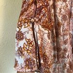 Free People Lady Luck Tunic Mini dress Blouse L Cream/Rust Photo 7
