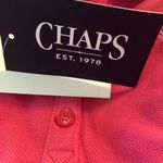 CHAPS Womens Sleeveless Polo Shirt Size XXL Pink & White New Photo 3