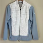 KJUS Women's Retention Golf Jacket Insulated Full Zip White Size 40 or Large Blue Photo 1