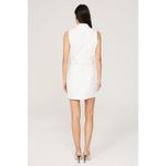 Area Stars White Denim Sleeveless Belted Button Front Shirt Dress Size Small Photo 1