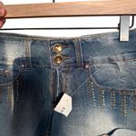 Dollhouse  The Sienna Mini Denim Shorts Gem Buttons Size 9 Grunge Y2K Vintage‎ Photo 13