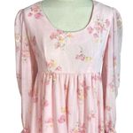 Vintage 70s Pink Floral Prairie Maxi Dress Photo 1