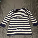 Tommy Hilfiger Y2K  Navy and White Striped Shirt Photo 1