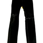Madewell 9” High Rise Skinny Distressed Knees Womens Size 25 Faded Black Jeans Photo 2