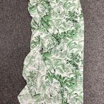 Cider  Tropical Floral Ruched Slit Skirt Green White Resortwear Beach Size XS Photo 0
