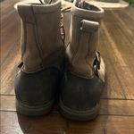 Ralph Lauren Polo Woolton Hiker Boots Women 7.5 Leather Buckle Lace Up Brown Photo 2