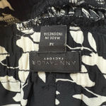 Ann Taylor  Black and White Floral Pleated Shorts Photo 1