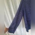 Anthropologie Elevenses Miranda Embroidered Floral Lace Unlined Bomber Jacket L Photo 5