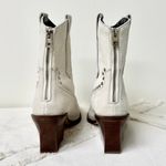 Zadig & Voltaire Cara Studded Western Block Heel Booties Gray Women's 41 / 10.5 Photo 4