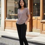 Scotch & Soda  Multicolor Striped V-Neck Tee Photo 8