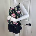 Beach Diva by Malibu Floral Black Bikini Set Size 14 Photo 1
