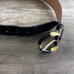 Corporate Woman Belt Womens Small Genuine Snakeskin Gold Buckle Dress S 920 Black Photo 1