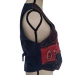 Vtg 90s New Directions Womens Vest Sz S Boho Festival Folk Western Embroidery Blue Photo 5