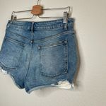 Warp + Weft Ibiza High Rise festival Distressed Blue Denim Jean Shorts Size 31 Photo 2
