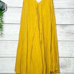Mustard Yellow Flowy Festival Thailand Wide Leg Sleeveless Jumpsuit Size Large Photo 6