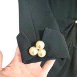 Morton Myles For The Warrens Elegant Black Long Sleeve Dress with Pearl Accents Size 10 Photo 4