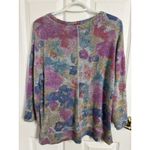 Habitat Abstract Watercolor 3/4 Sleeve Top Oversized XS Boxy Art to Wear Photo 1