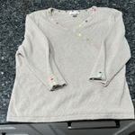 Christopher & Banks Cream Sweater with Snap Detail Women's Large Photo 10